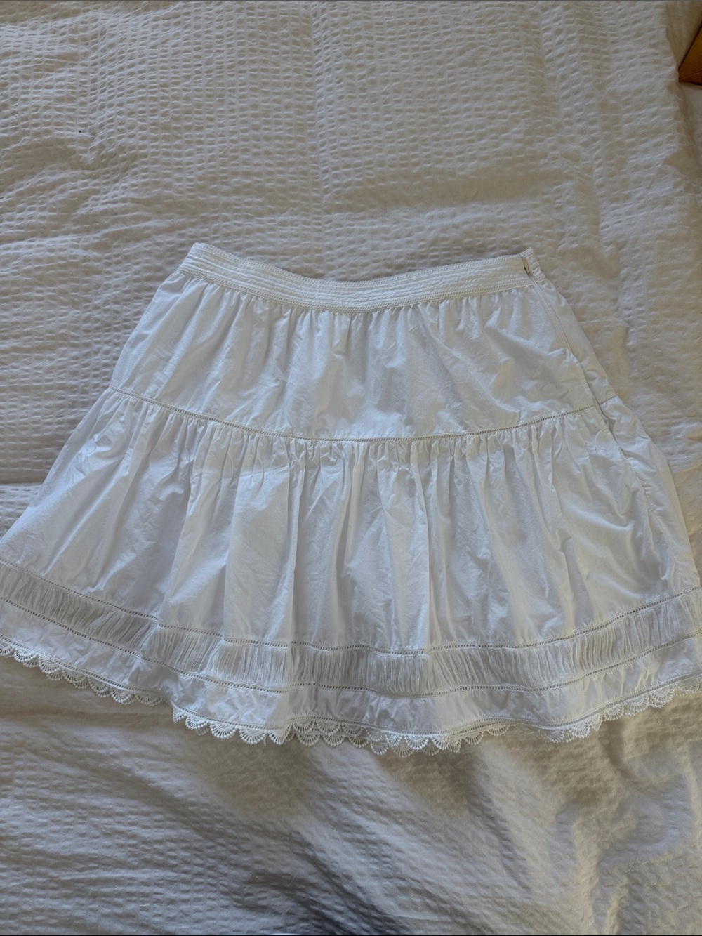 Ulla Johnson Ayla scalloped lace White skirt